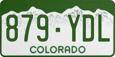 CO license plate 879YDL