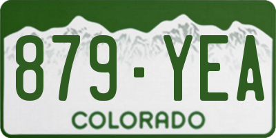 CO license plate 879YEA