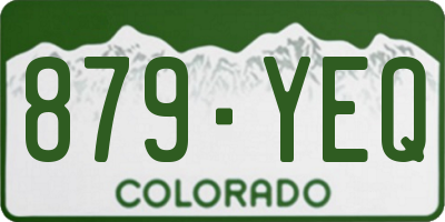 CO license plate 879YEQ