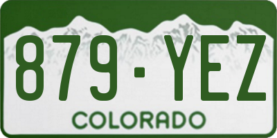 CO license plate 879YEZ