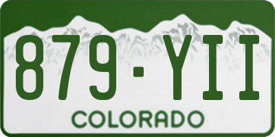 CO license plate 879YII