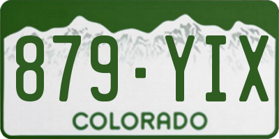 CO license plate 879YIX
