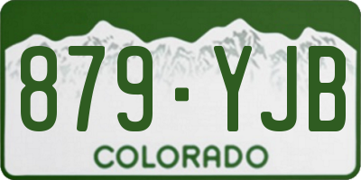 CO license plate 879YJB
