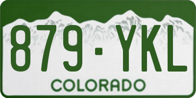 CO license plate 879YKL