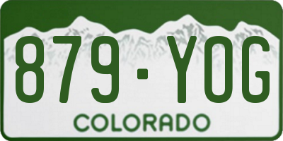 CO license plate 879YOG