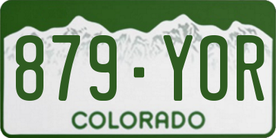 CO license plate 879YOR
