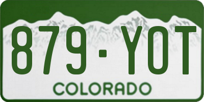 CO license plate 879YOT
