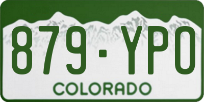 CO license plate 879YPO