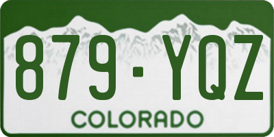 CO license plate 879YQZ
