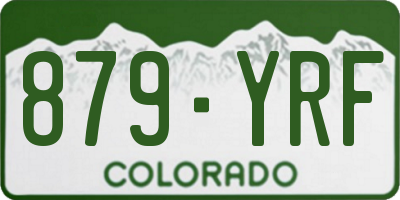 CO license plate 879YRF