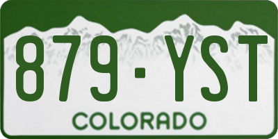 CO license plate 879YST