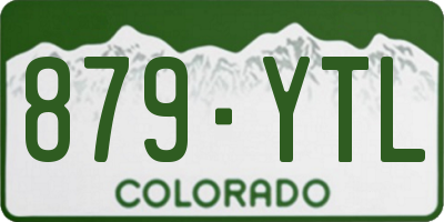 CO license plate 879YTL