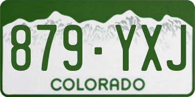 CO license plate 879YXJ