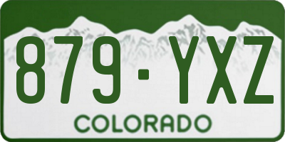 CO license plate 879YXZ