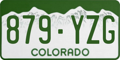 CO license plate 879YZG