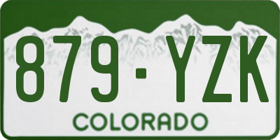 CO license plate 879YZK