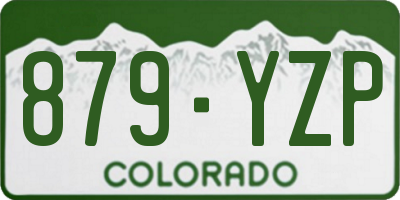 CO license plate 879YZP