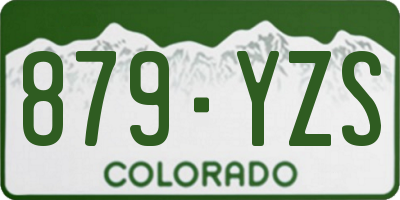 CO license plate 879YZS
