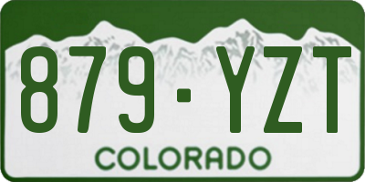 CO license plate 879YZT