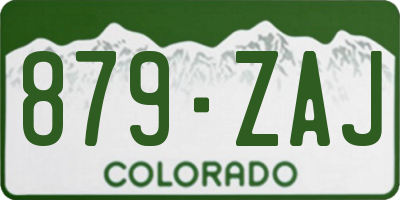 CO license plate 879ZAJ