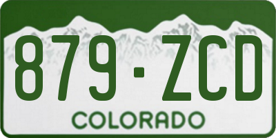 CO license plate 879ZCD
