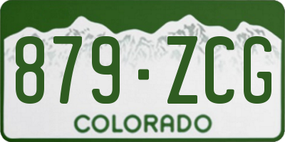 CO license plate 879ZCG