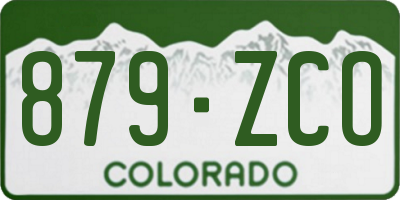 CO license plate 879ZCO