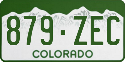 CO license plate 879ZEC