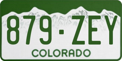 CO license plate 879ZEY