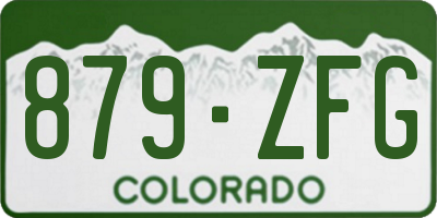 CO license plate 879ZFG