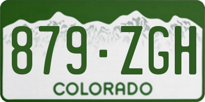 CO license plate 879ZGH