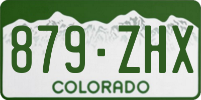 CO license plate 879ZHX