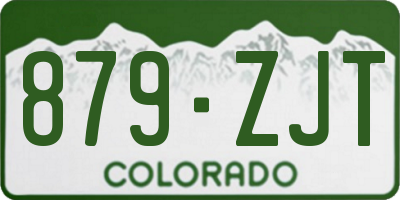CO license plate 879ZJT