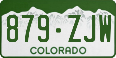 CO license plate 879ZJW