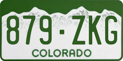 CO license plate 879ZKG
