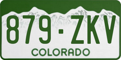 CO license plate 879ZKV