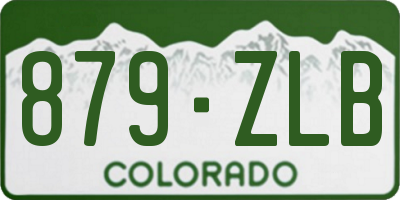 CO license plate 879ZLB