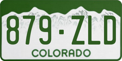 CO license plate 879ZLD