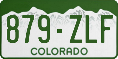 CO license plate 879ZLF