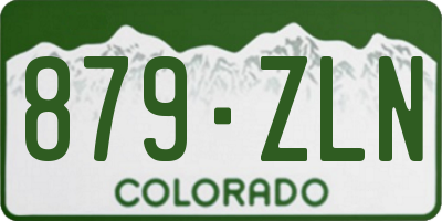 CO license plate 879ZLN