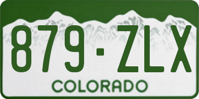 CO license plate 879ZLX