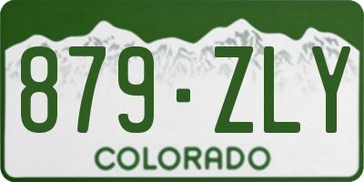 CO license plate 879ZLY