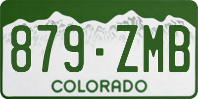 CO license plate 879ZMB