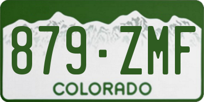 CO license plate 879ZMF