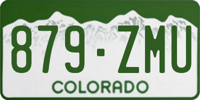 CO license plate 879ZMU