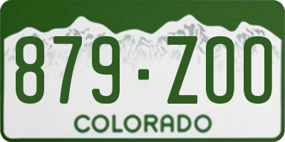 CO license plate 879ZOO