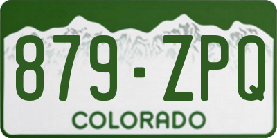 CO license plate 879ZPQ