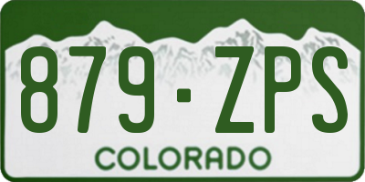 CO license plate 879ZPS