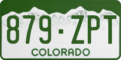 CO license plate 879ZPT