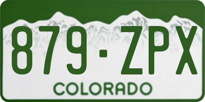 CO license plate 879ZPX